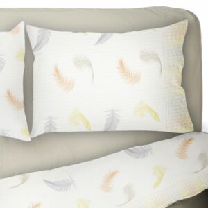 Set lenzuola calda Flanella FOGGIA - Beige Naturale Panna, Singolo 1 Piazza