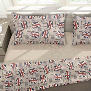 Coppia Federe Fantasia UK LONDRA INGHILTERRA PURO COTONE
